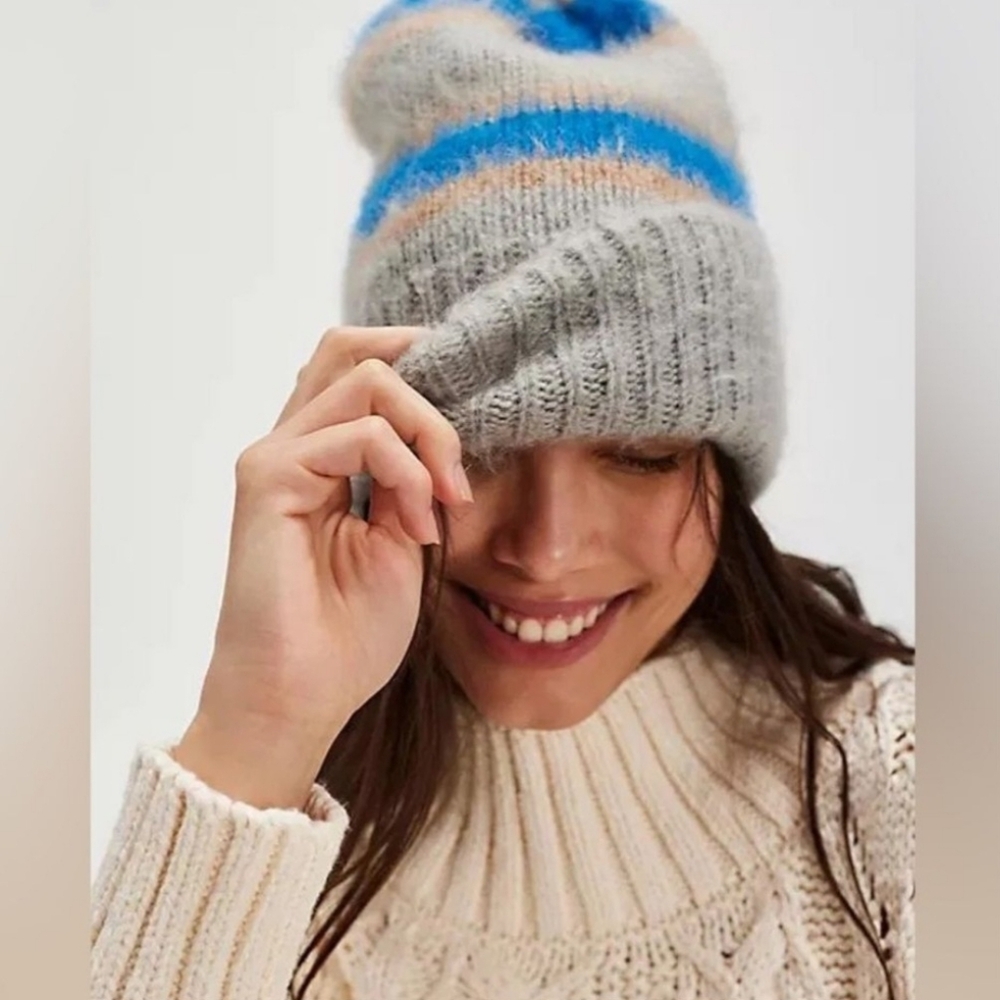 Free People The Groove Striped Beanie - Sunny Stripe
